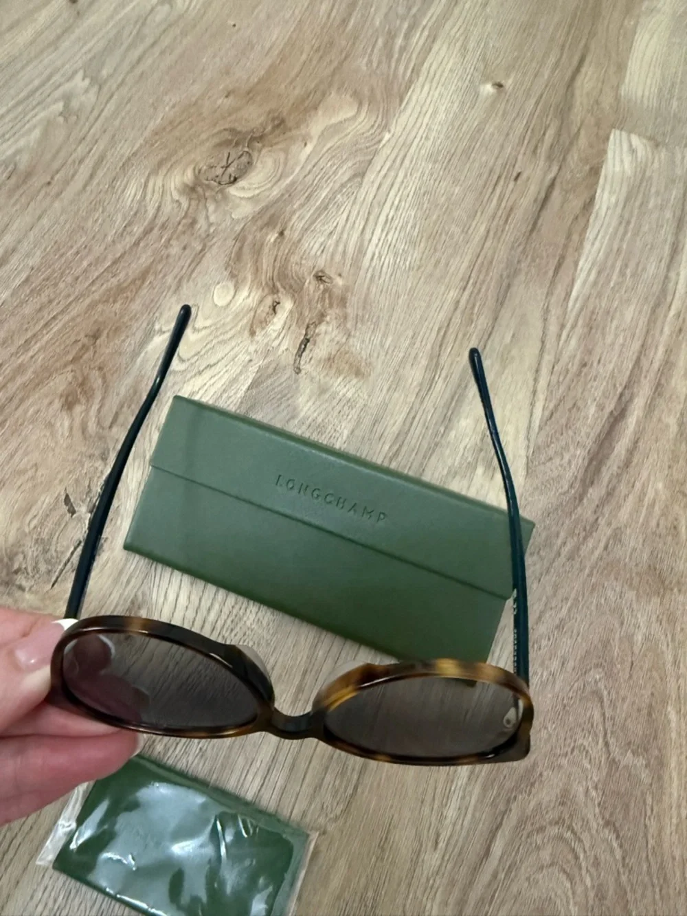 Longchamp Le Pliage Tortoiseshell Sunglasses - Picture 5 of 7